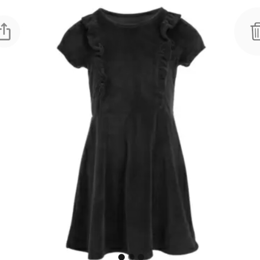 NEW Epic Threads Short Sleeve Girls Velvet Dress, Size 4T, Black